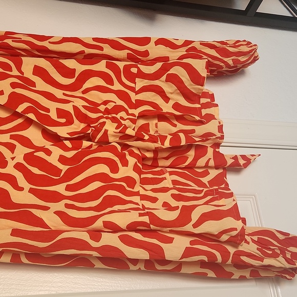 Faithfull The Brand Sarin Top Front Tie Print Size USA 8 - Picture 7 of 12